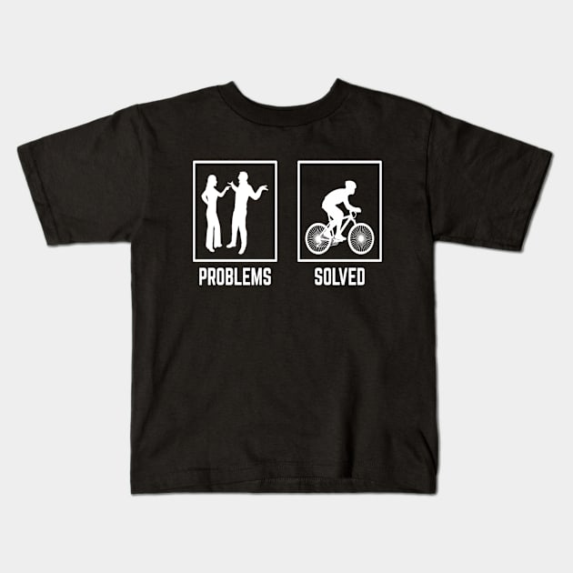 Cool Bicycle Bike Graphic Design Problem Solved Kids T-Shirt by Fmk1999